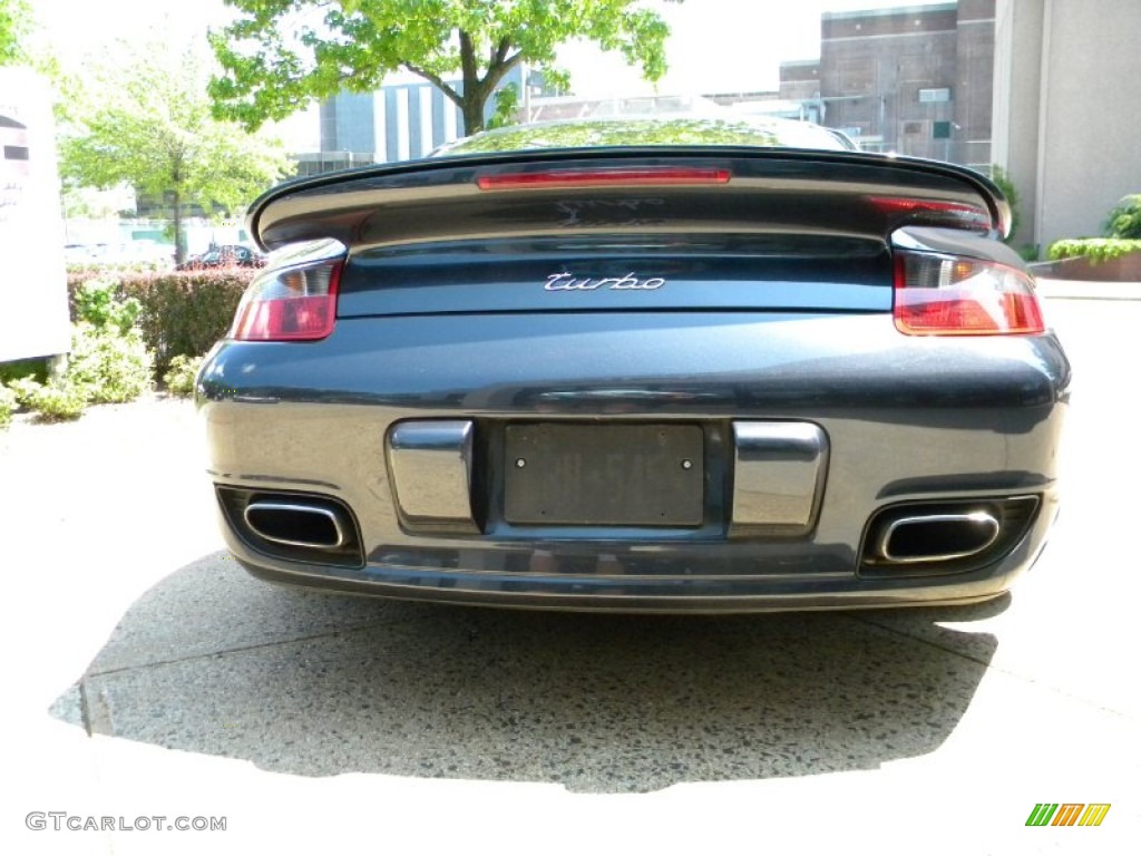 2008 911 Turbo Coupe - Atlas Grey Metallic / Natural Brown photo #6