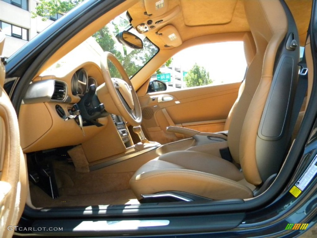2008 911 Turbo Coupe - Atlas Grey Metallic / Natural Brown photo #12
