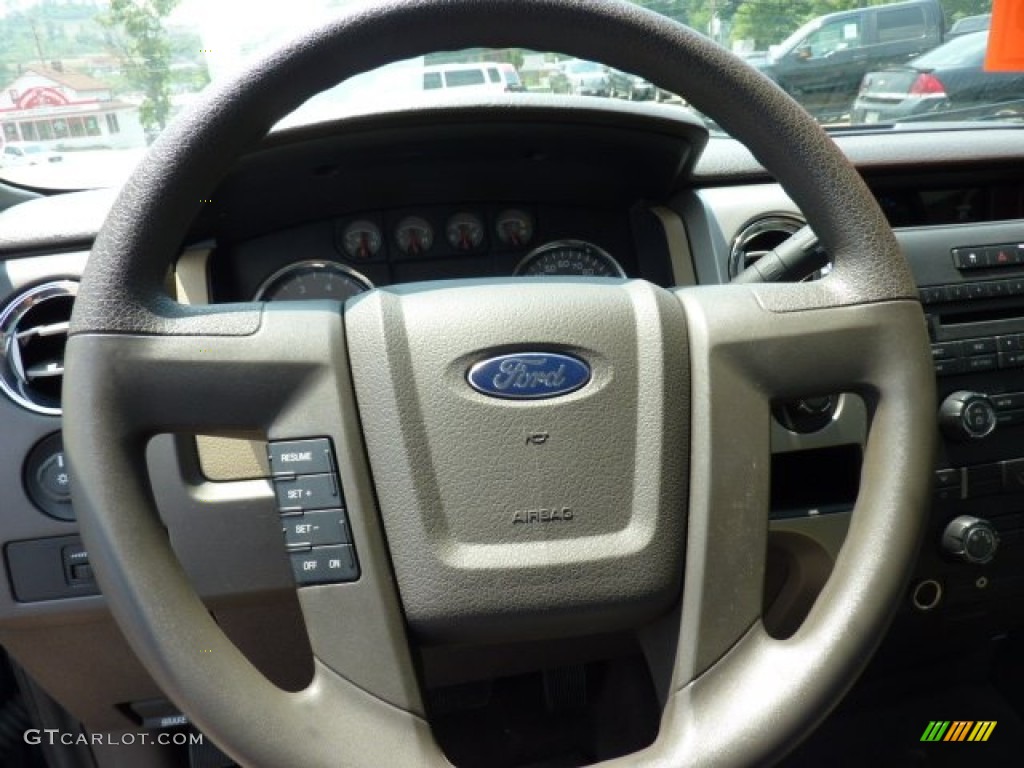 2009 Ford F150 XLT Regular Cab 4x4 Camel/Tan Steering Wheel Photo #51634864