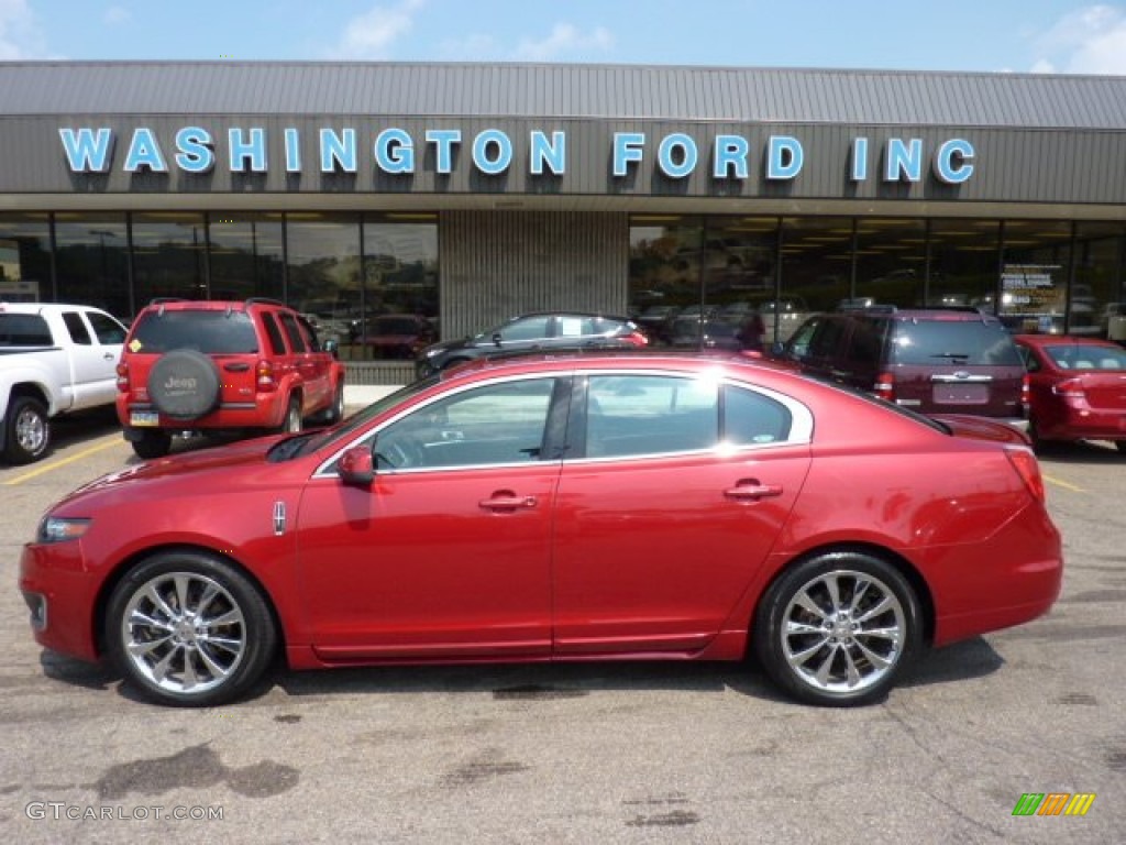 2010 MKS EcoBoost AWD - Red Candy Metallic / Sienna/Charcoal photo #1
