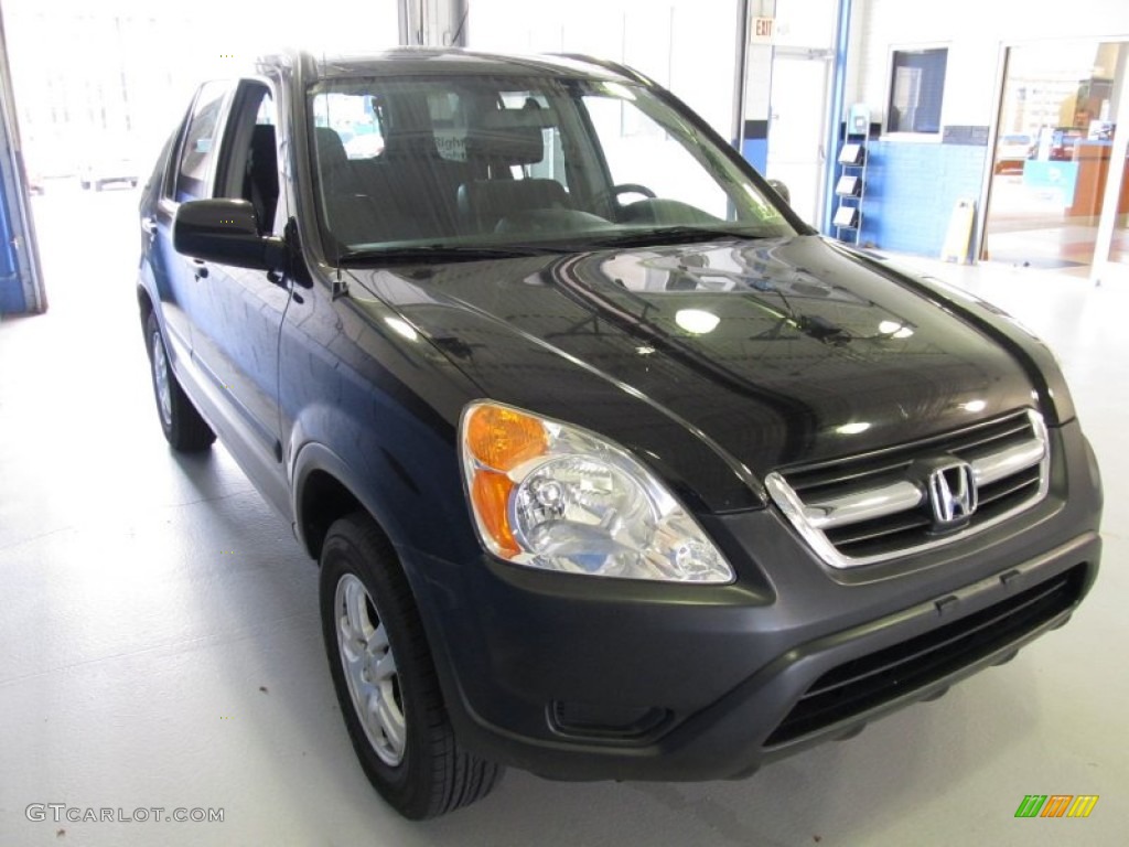 2002 CR-V EX 4WD - Nighthawk Black Pearl / Black photo #4
