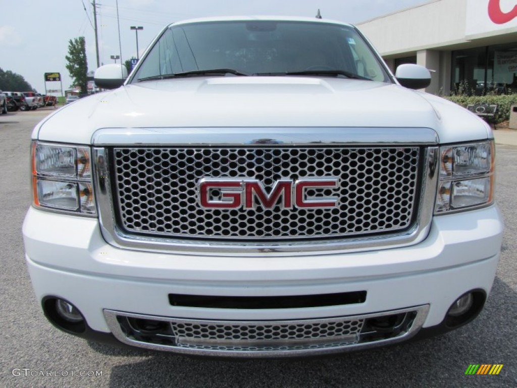 2008 Sierra 1500 Denali Crew Cab - Polar White / Cocoa/Light Cashmere photo #2