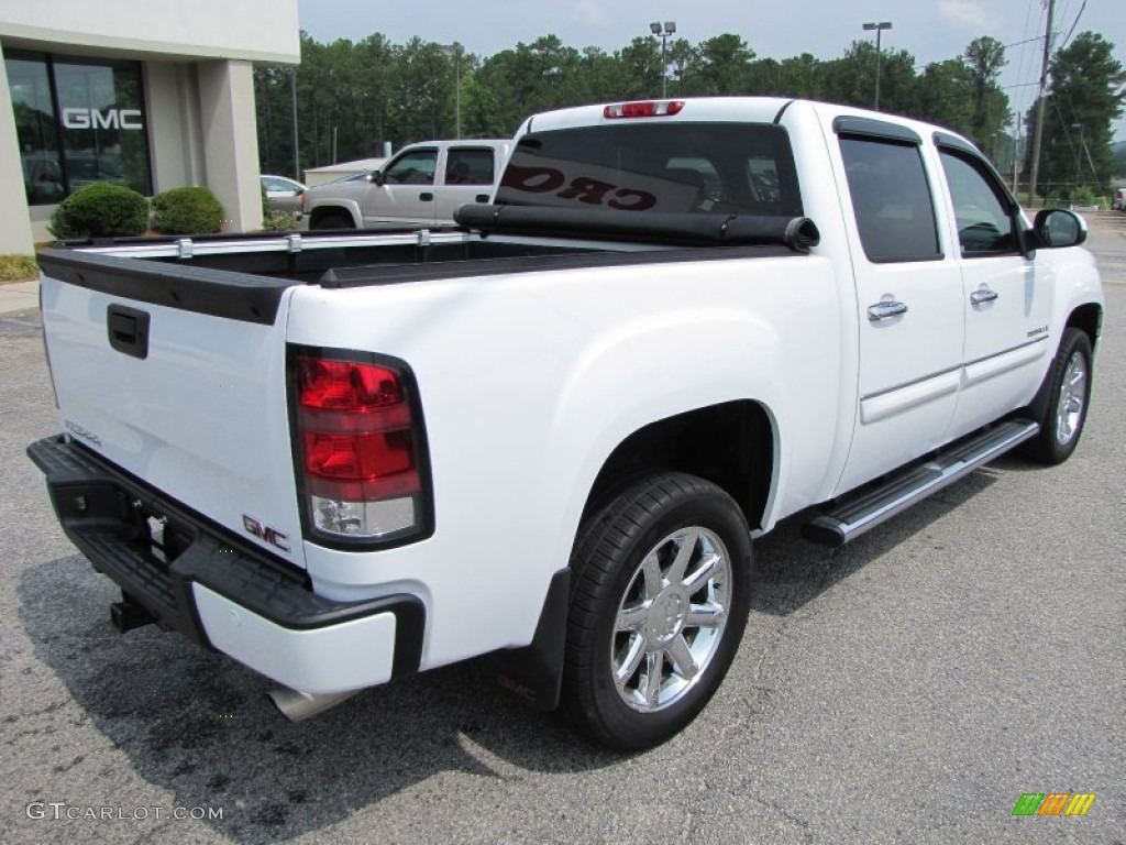 2008 Sierra 1500 Denali Crew Cab - Polar White / Cocoa/Light Cashmere photo #7