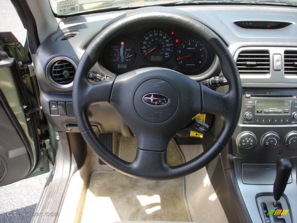 2007 Subaru Impreza Outback Sport Wagon Desert Beige Steering Wheel Photo #51640930