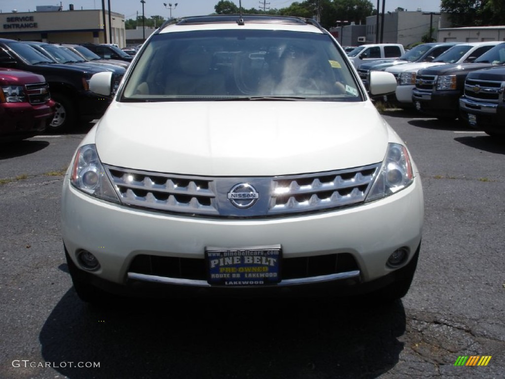 2007 Murano SL AWD - Glacier Pearl White / Cafe Latte photo #2