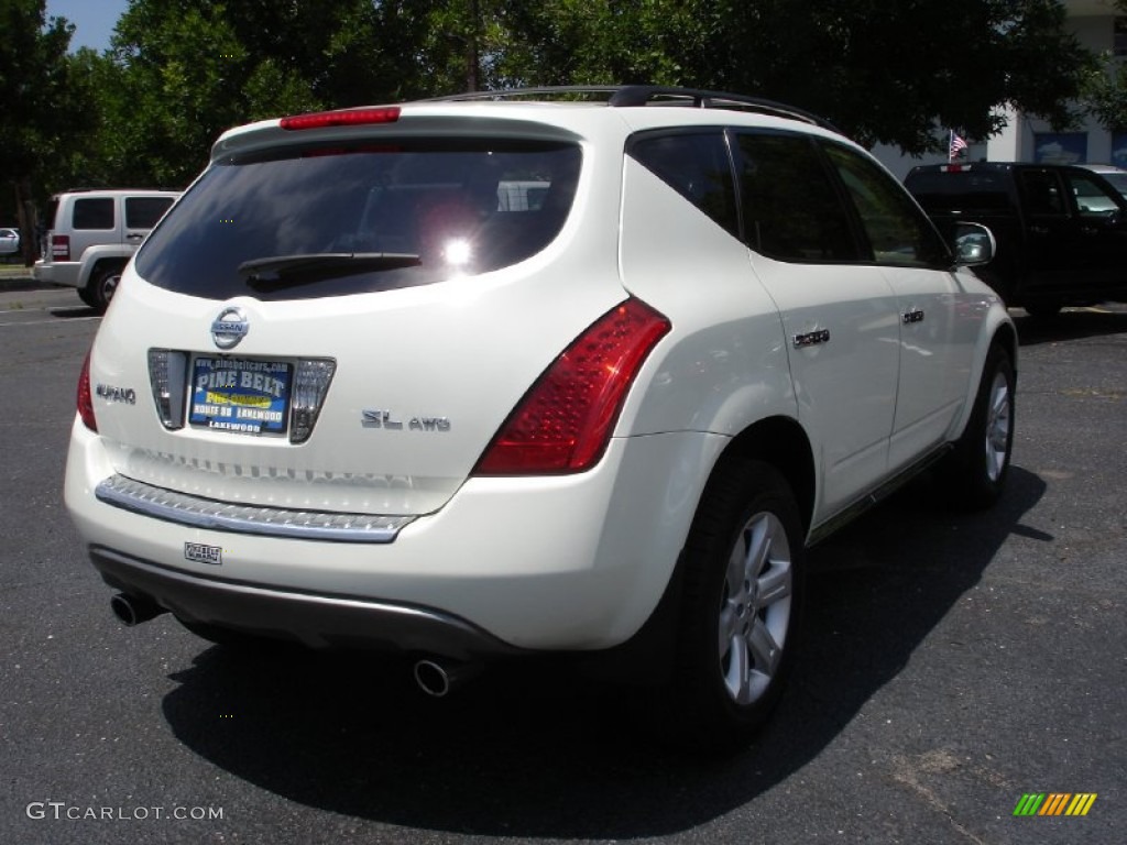 2007 Murano SL AWD - Glacier Pearl White / Cafe Latte photo #4