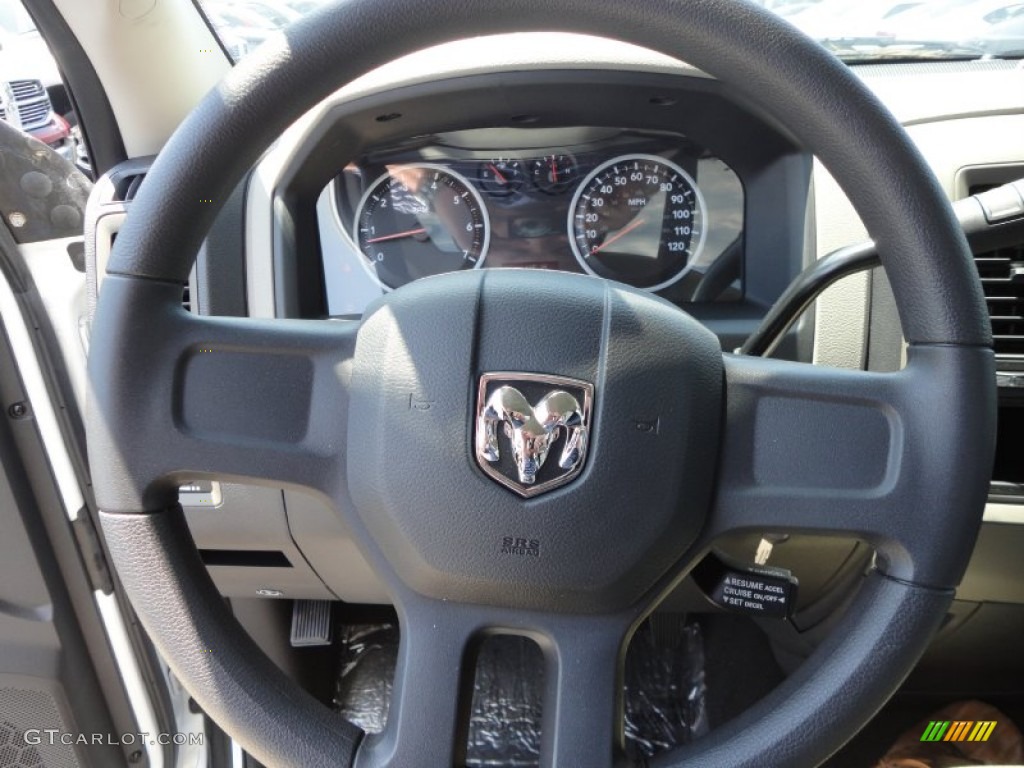 2010 Dodge Ram 1500 ST Regular Cab Dark Slate/Medium Graystone Steering Wheel Photo #51646000