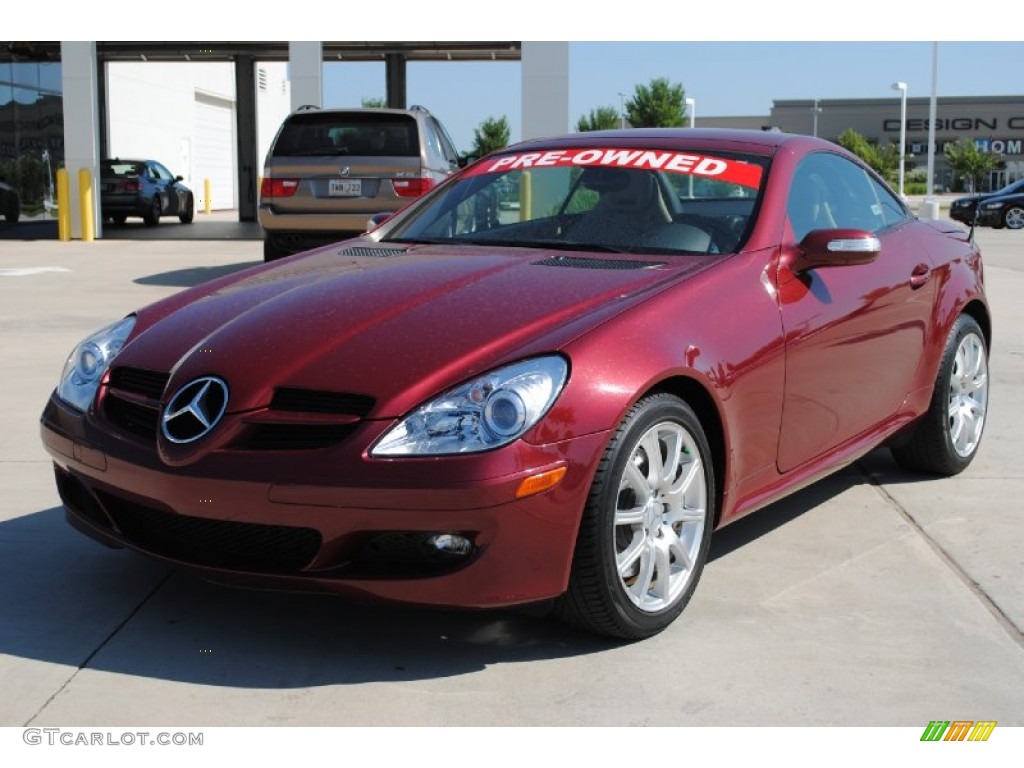 2007 SLK 350 Roadster - Storm Red Metallic / Black photo #1