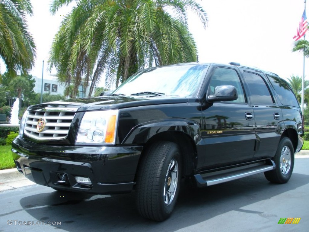Sable Black 2002 Cadillac Escalade Standard Escalade Model Exterior Photo #51647752