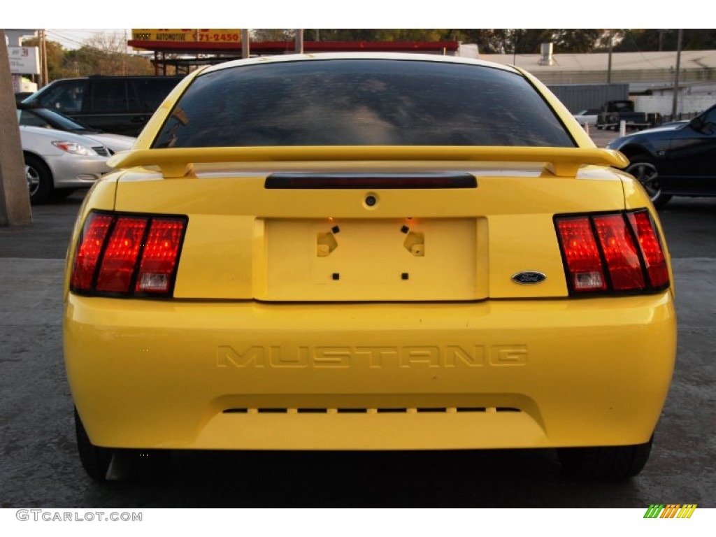 2003 Mustang V6 Coupe - Zinc Yellow / Dark Charcoal photo #15