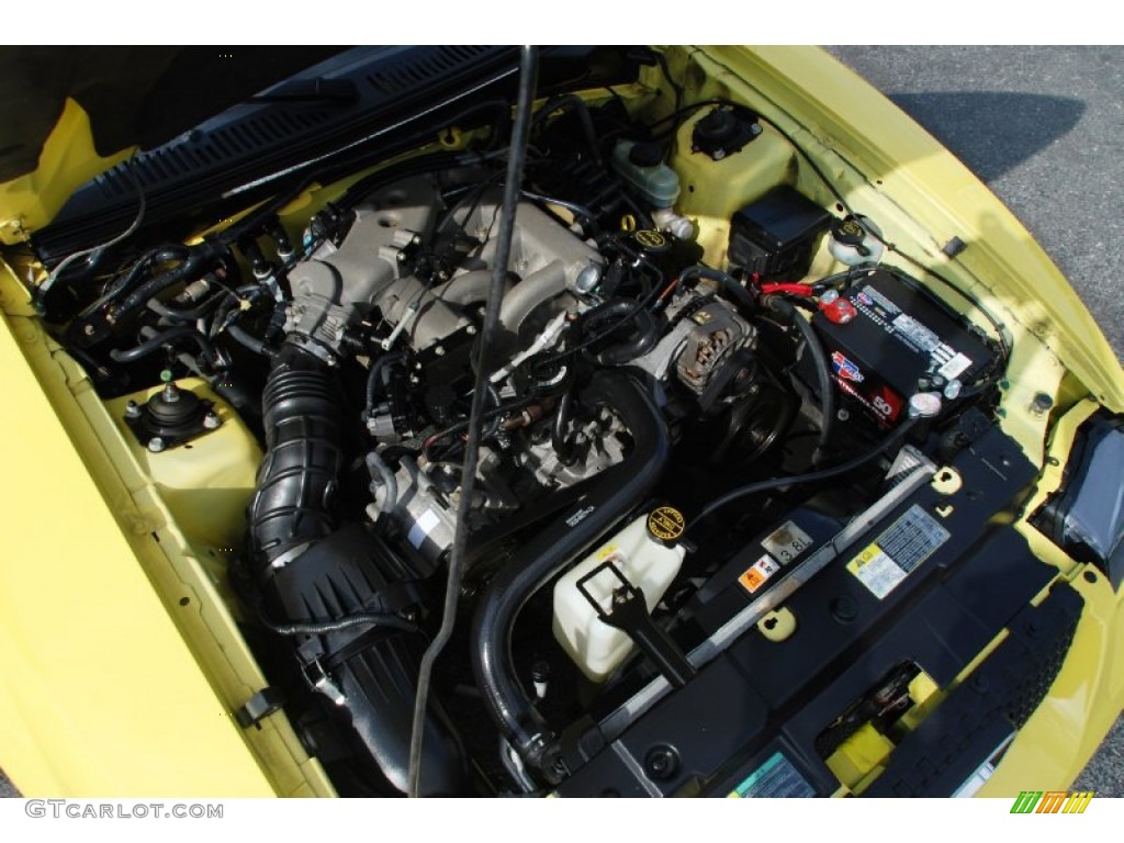 2003 Mustang V6 Coupe - Zinc Yellow / Dark Charcoal photo #26