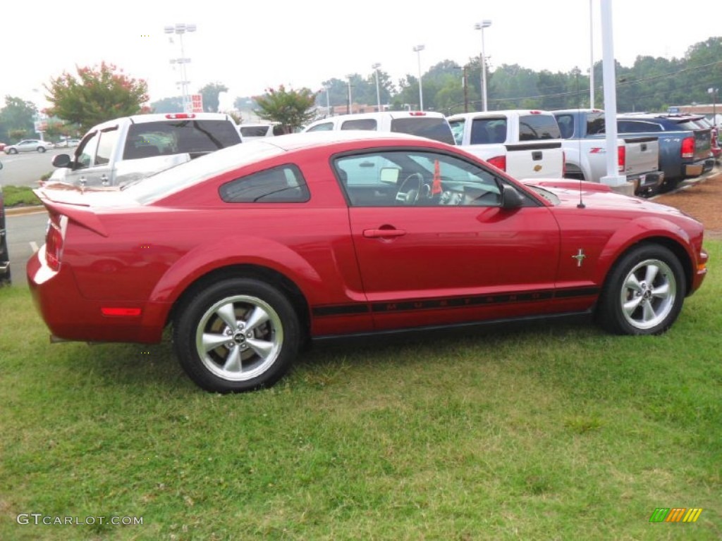 2007 Mustang V6 Deluxe Coupe - Redfire Metallic / Dark Charcoal photo #5