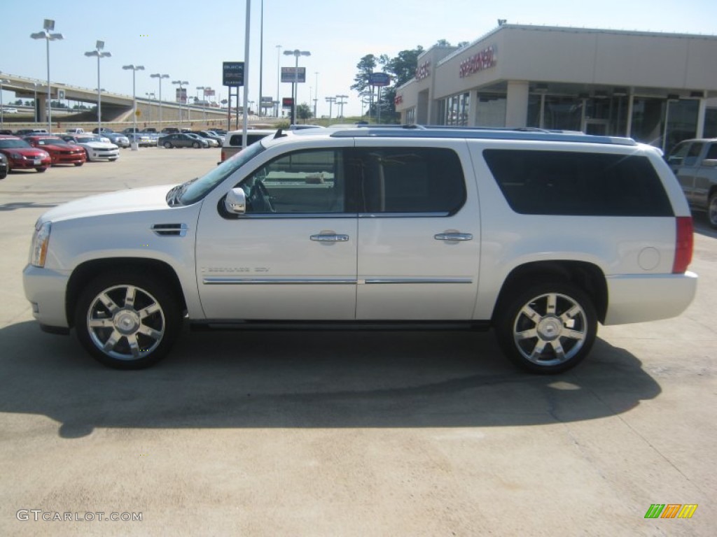 2008 Escalade ESV AWD - White Diamond / Cocoa/Light Cashmere photo #2