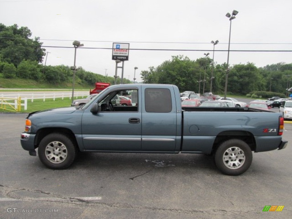 2006 Sierra 1500 Z71 Extended Cab 4x4 - Stealth Gray Metallic / Dark Pewter photo #6