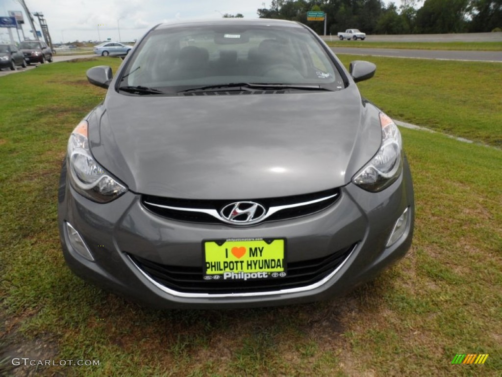 2012 Elantra GLS - Harbor Gray Metallic / Gray photo #8