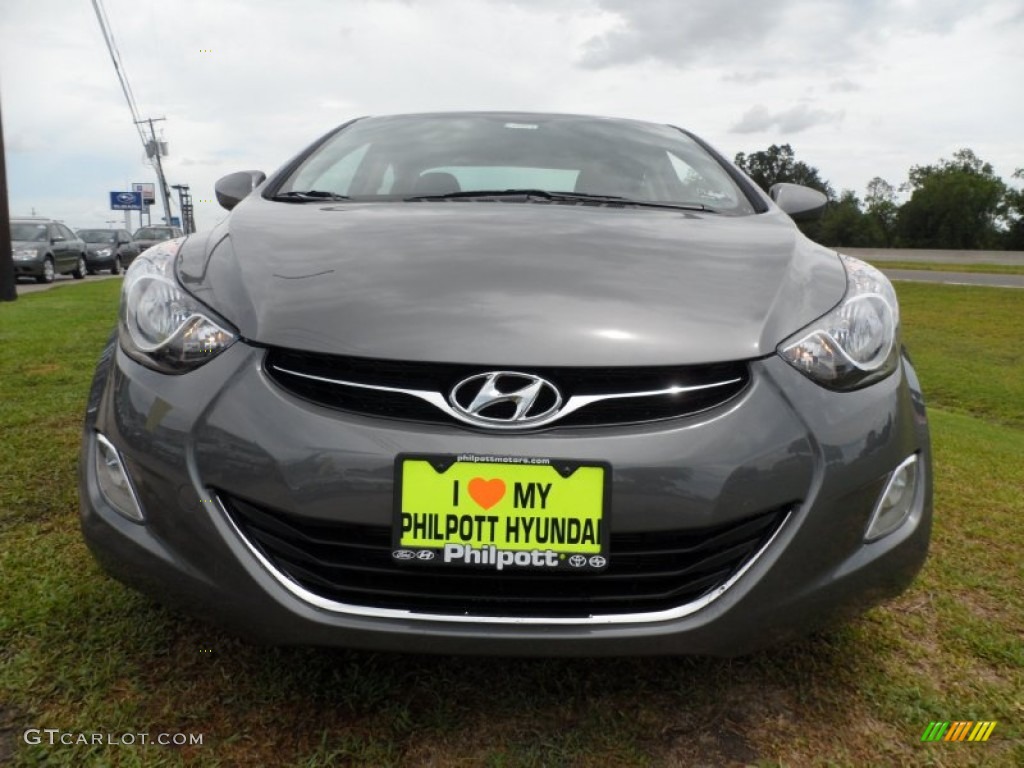 2012 Elantra GLS - Harbor Gray Metallic / Gray photo #9