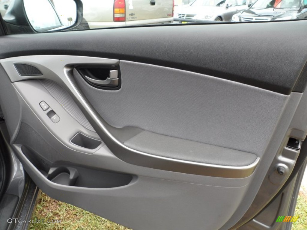 2012 Hyundai Elantra GLS Gray Door Panel Photo #51649288