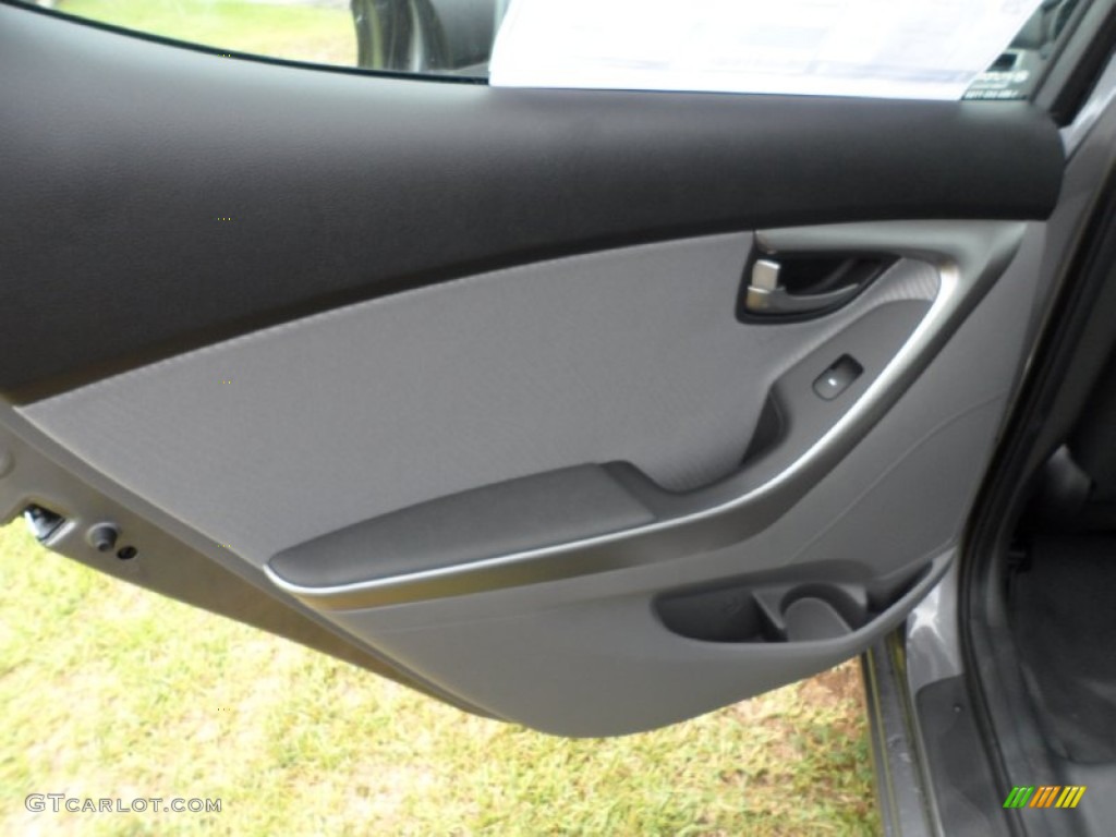 2012 Hyundai Elantra GLS Gray Door Panel Photo #51649345