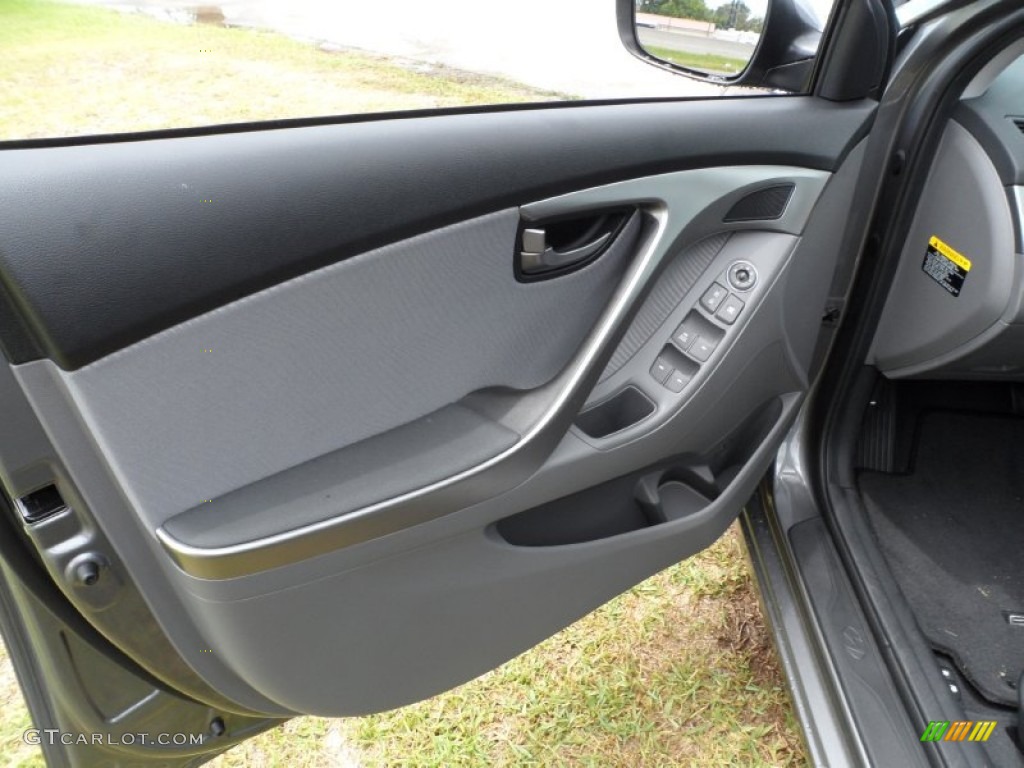 2012 Hyundai Elantra GLS Gray Door Panel Photo #51649375