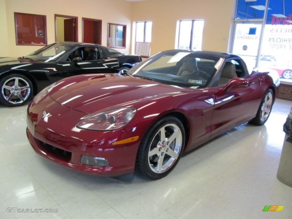 2006 Corvette Coupe - Monterey Red Metallic / Cashmere Beige photo #3