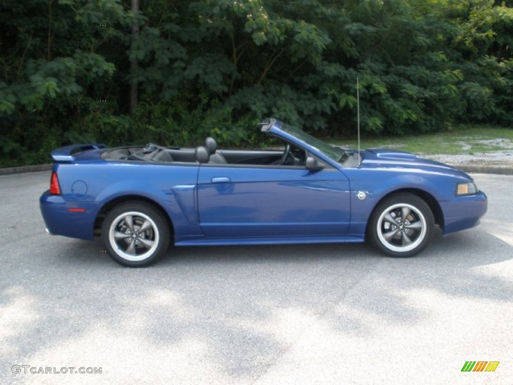 Sonic Blue Metallic 2004 Ford Mustang GT Convertible Exterior Photo #51652120