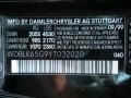 040: Black 2000 Mercedes-Benz CLK 320 Cabriolet Color Code
