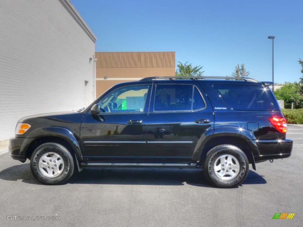 2002 Sequoia Limited 4WD - Black / Oak photo #6