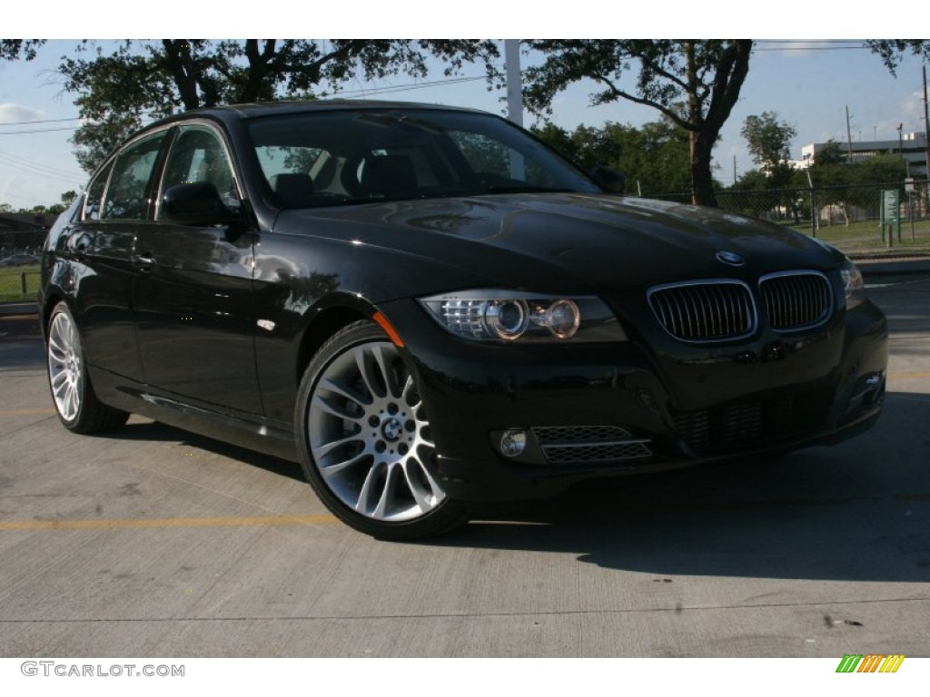 2011 3 Series 335d Sedan - Black Sapphire Metallic / Black Dakota Leather photo #1