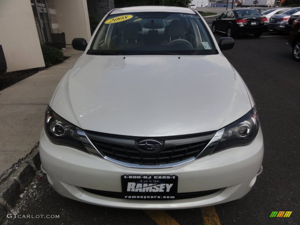 2008 Impreza 2.5i Sedan - Satin White Pearl / Ivory photo #12