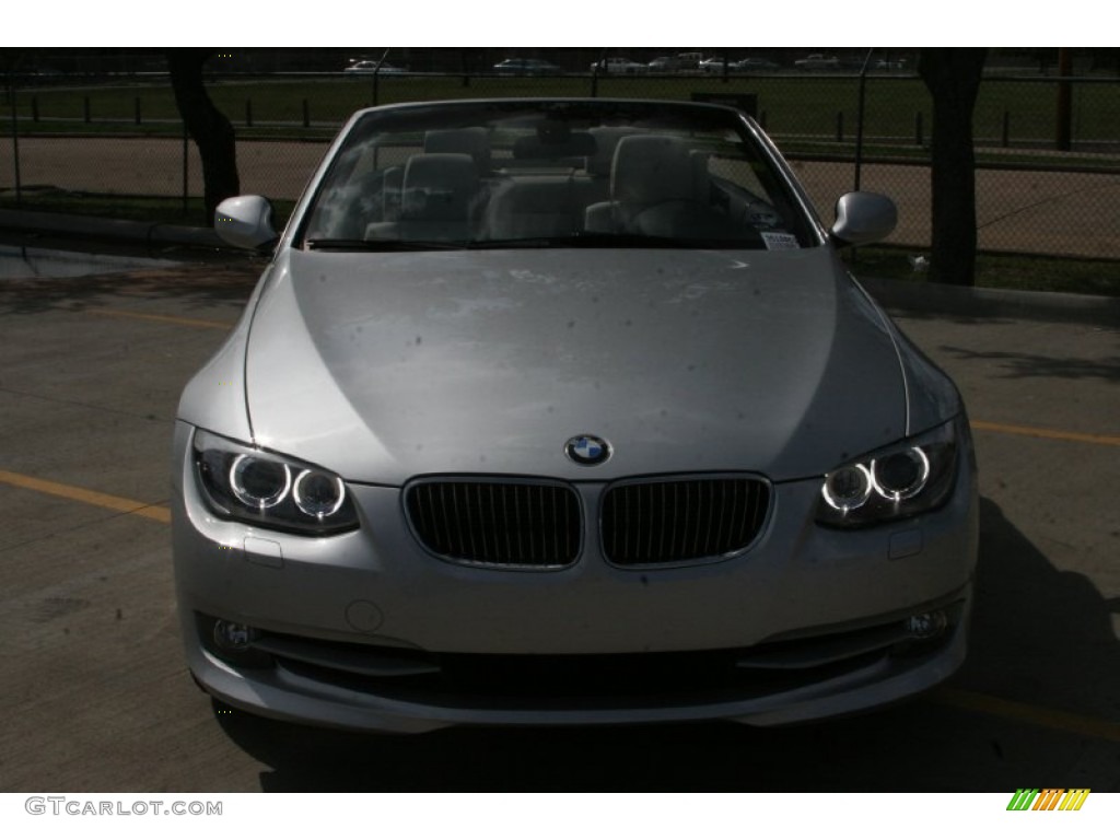 2011 3 Series 328i Convertible - Titanium Silver Metallic / Oyster/Black Dakota Leather photo #2