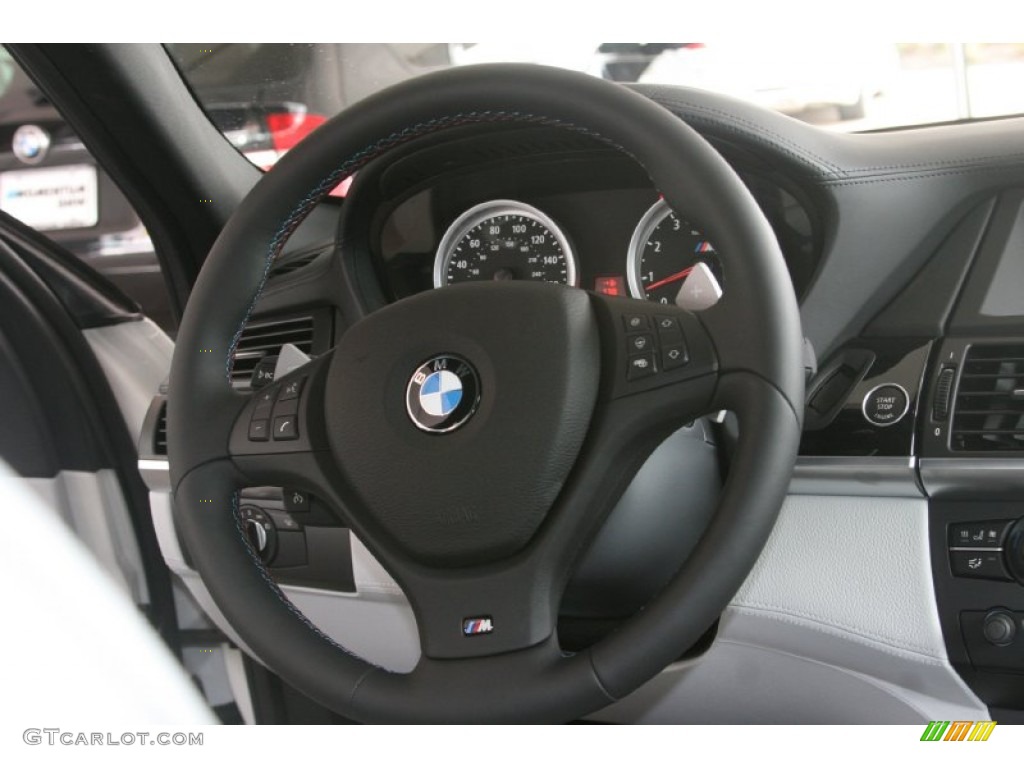 2012 BMW X6 M Standard X6 M Model Silverstone II Steering Wheel Photo #51660160