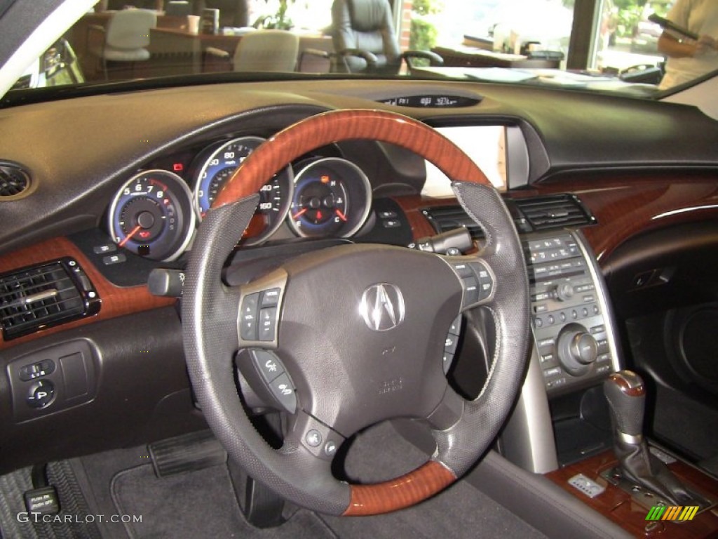 2010 Acura RL Technology Ebony Steering Wheel Photo #51662182