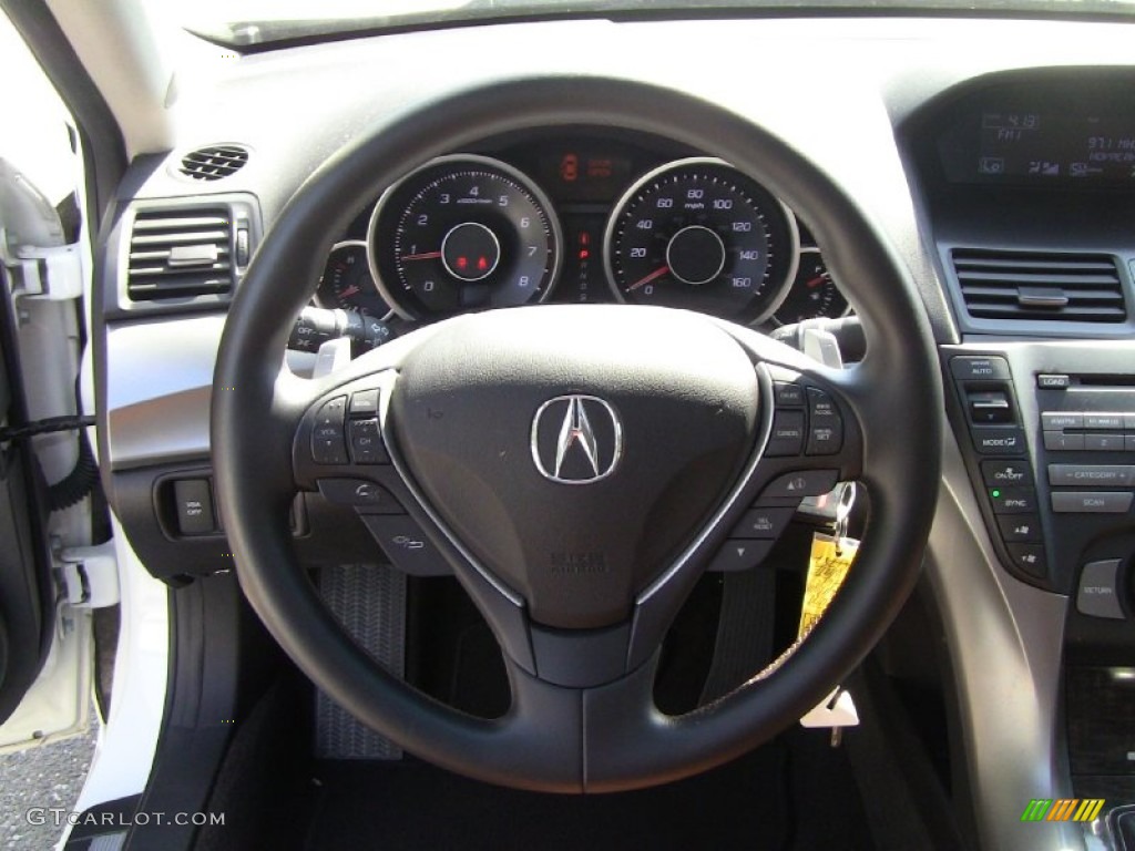 2009 Acura TL 3.7 SH-AWD Umber/Ebony Steering Wheel Photo #51662734