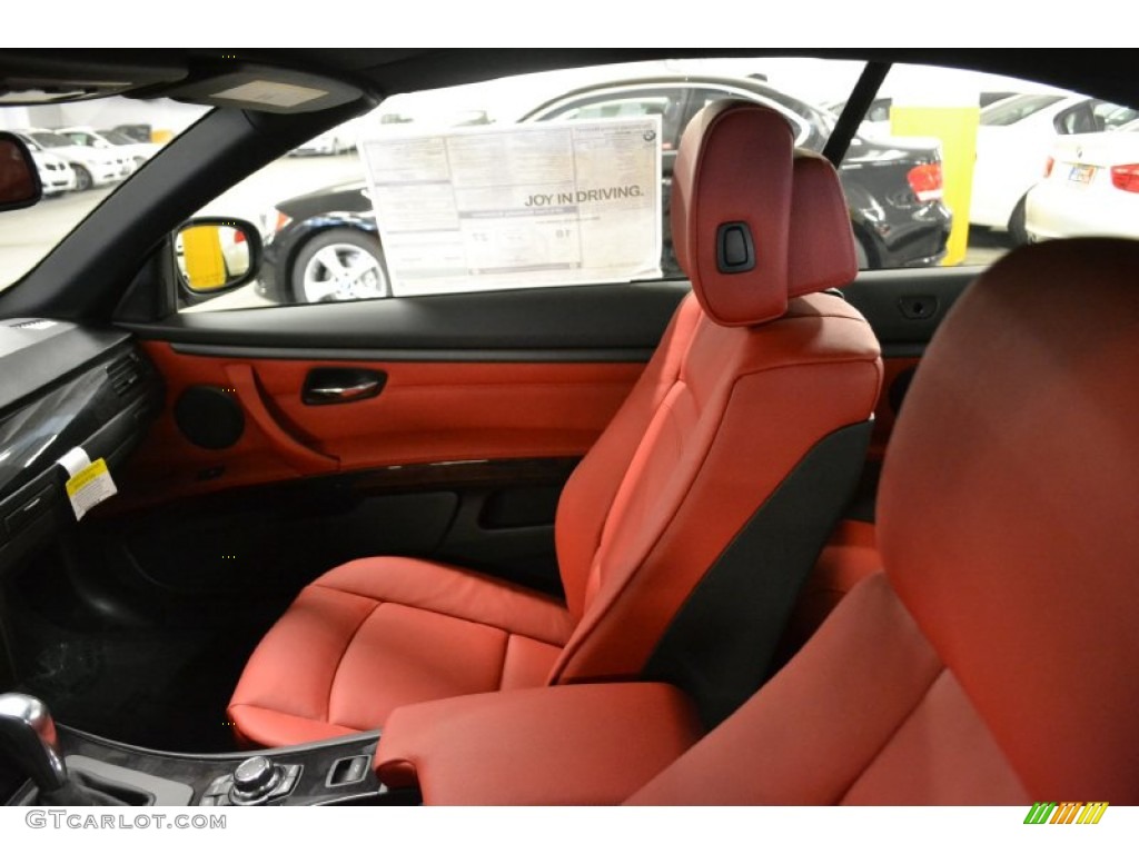 2011 3 Series 328i Convertible - Jet Black / Coral Red/Black Dakota Leather photo #5