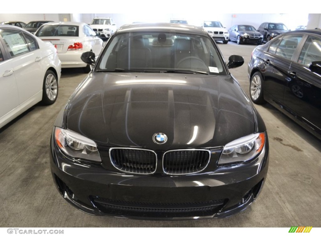 2012 1 Series 128i Coupe - Jet Black / Black photo #6