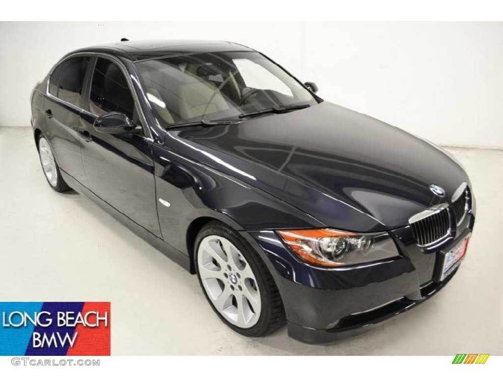 2008 3 Series 335i Sedan - Monaco Blue Metallic / Cream Beige photo #1