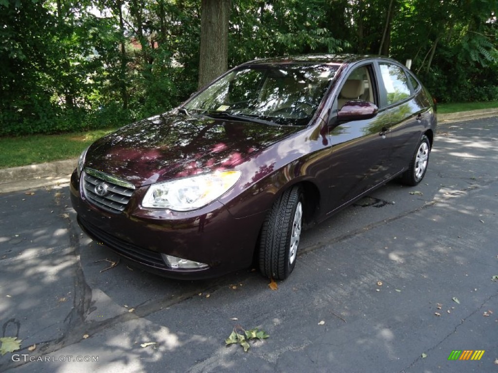 2009 Elantra GLS Sedan - Purple Rain / Beige photo #3