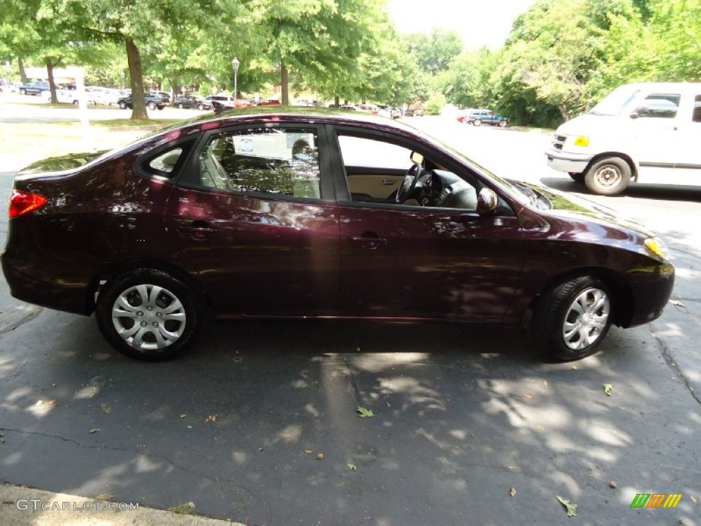 2009 Elantra GLS Sedan - Purple Rain / Beige photo #8