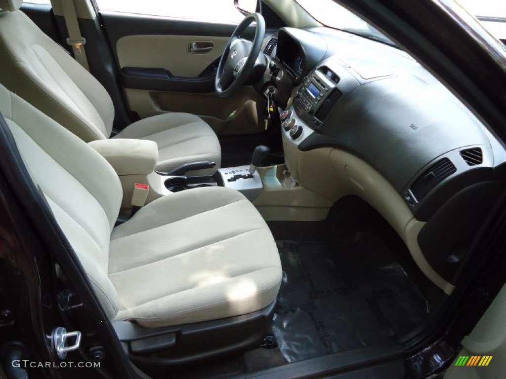 2009 Elantra GLS Sedan - Purple Rain / Beige photo #13