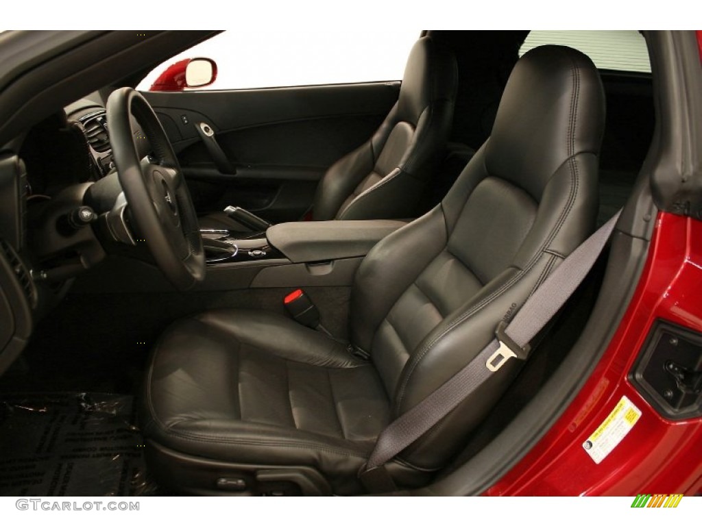 Ebony Interior 2008 Chevrolet Corvette Coupe Photo #51671196