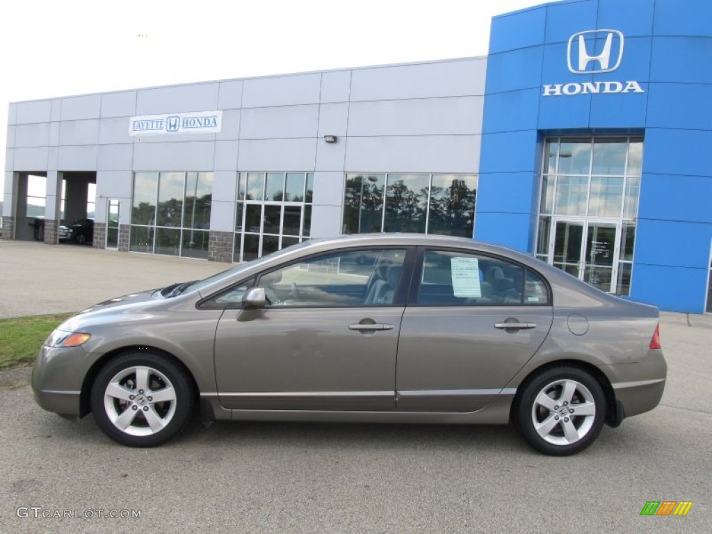 2008 Civic EX Sedan - Borrego Beige Metallic / Gray photo #2
