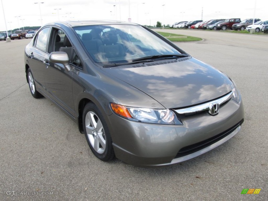 2008 Civic EX Sedan - Borrego Beige Metallic / Gray photo #5