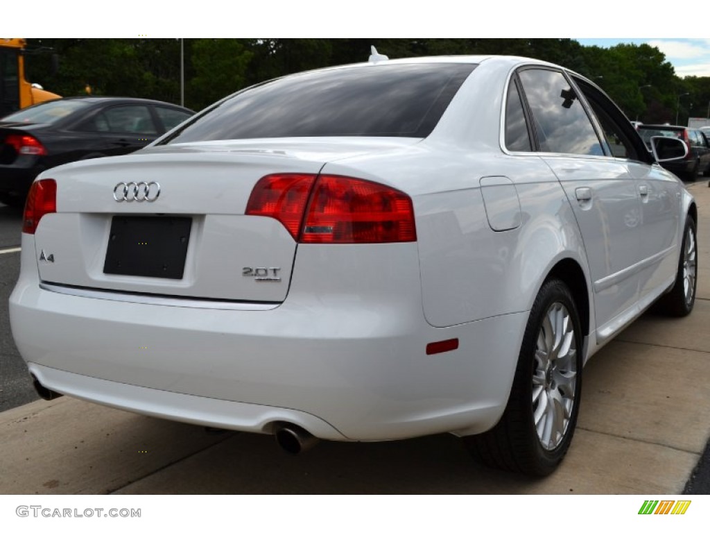 2008 A4 2.0T quattro S-Line Sedan - Ibis White / Black photo #6