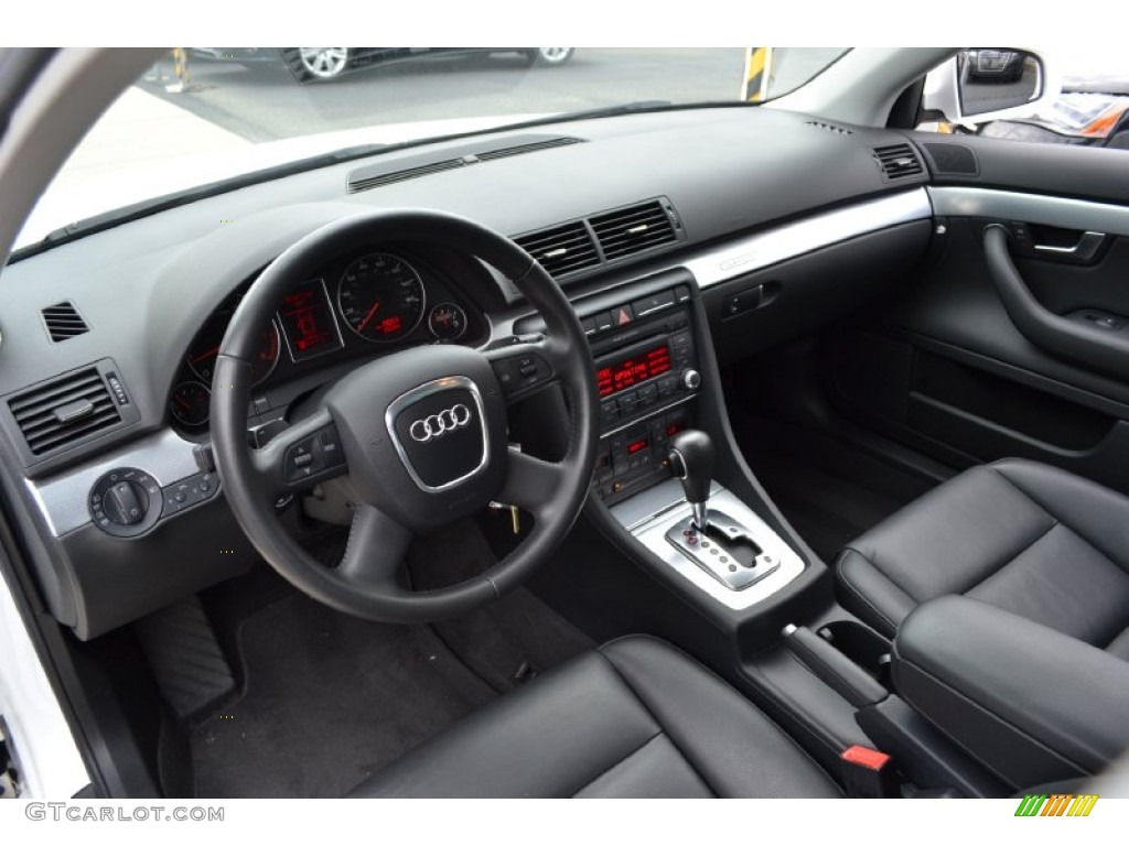 2008 A4 2.0T quattro S-Line Sedan - Ibis White / Black photo #12