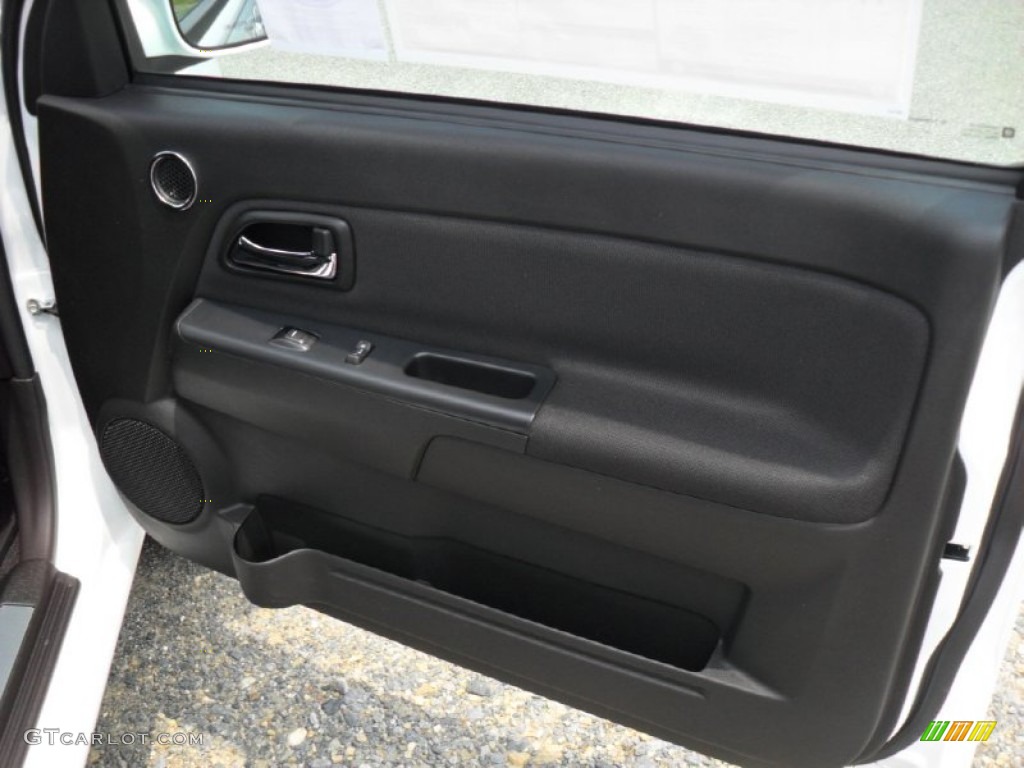 2012 Chevrolet Colorado LT Crew Cab Ebony Door Panel Photo #51675495
