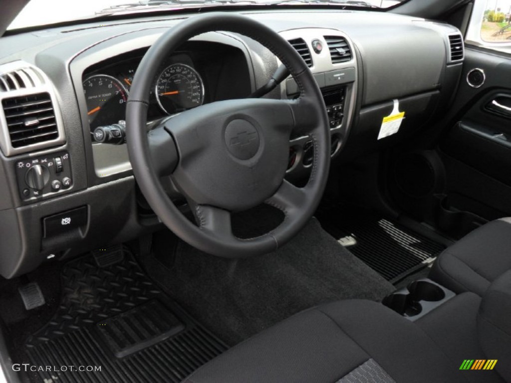 Ebony Interior 2012 Chevrolet Colorado LT Crew Cab Photo #51675558