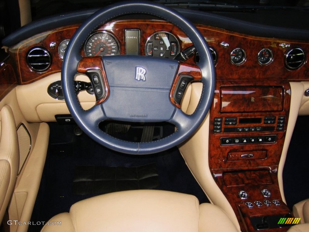1999 Rolls-Royce Silver Seraph Standard Silver Seraph Model Oatmeal/Navy Blue Steering Wheel Photo #51675567