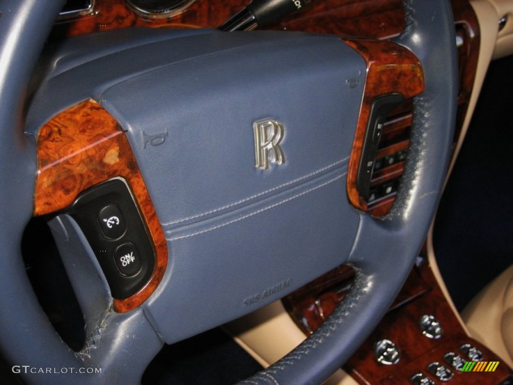 1999 Rolls-Royce Silver Seraph Standard Silver Seraph Model Oatmeal/Navy Blue Steering Wheel Photo #51675609