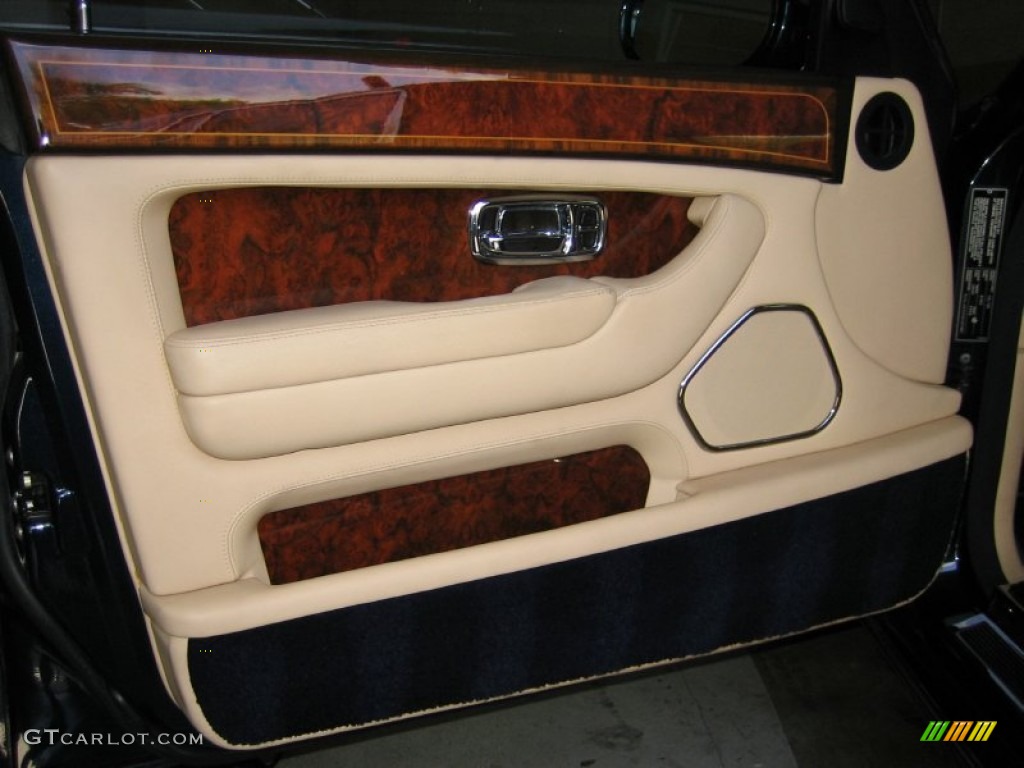 1999 Rolls-Royce Silver Seraph Standard Silver Seraph Model Oatmeal/Navy Blue Door Panel Photo #51675768