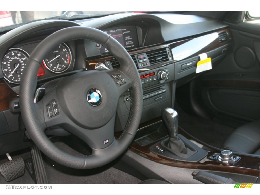 2011 BMW 3 Series 335i Coupe Black Dakota Leather Steering Wheel Photo #51677616